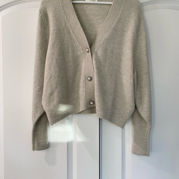 H&M Cream Cardigan with Pearl Buttons - Picture 2 of 8